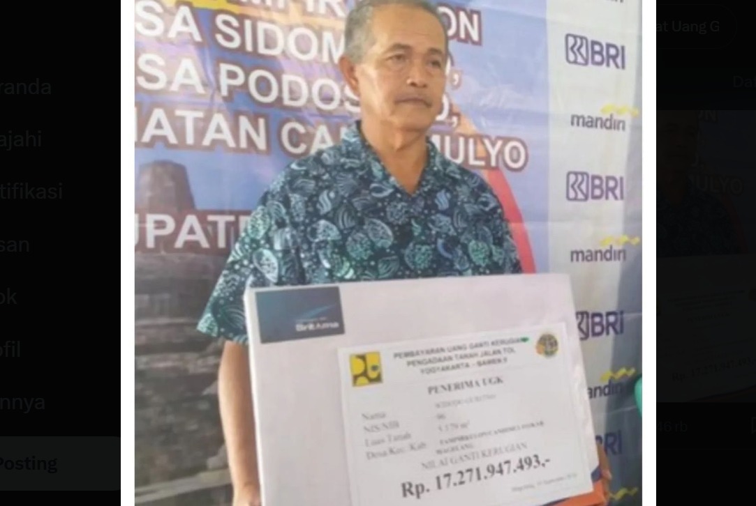 Kisah Warga Magelang Gagal Jadi Miliarder Usai Dapat Uang Ganti Rugi Tol Jogja-Bawen Hanya Rp 232 Ribu
